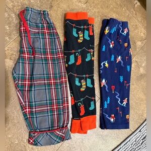Bundle/set of 3 comfy winter holiday christmas pajama bottoms size 2T